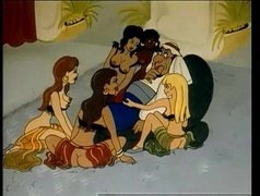 Султан трахает наложниц в порно мульте